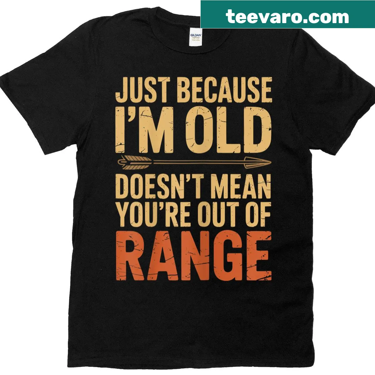 T-shirt featuring bow hunting target design for archery enthusiasts. — on a men's t-shirt