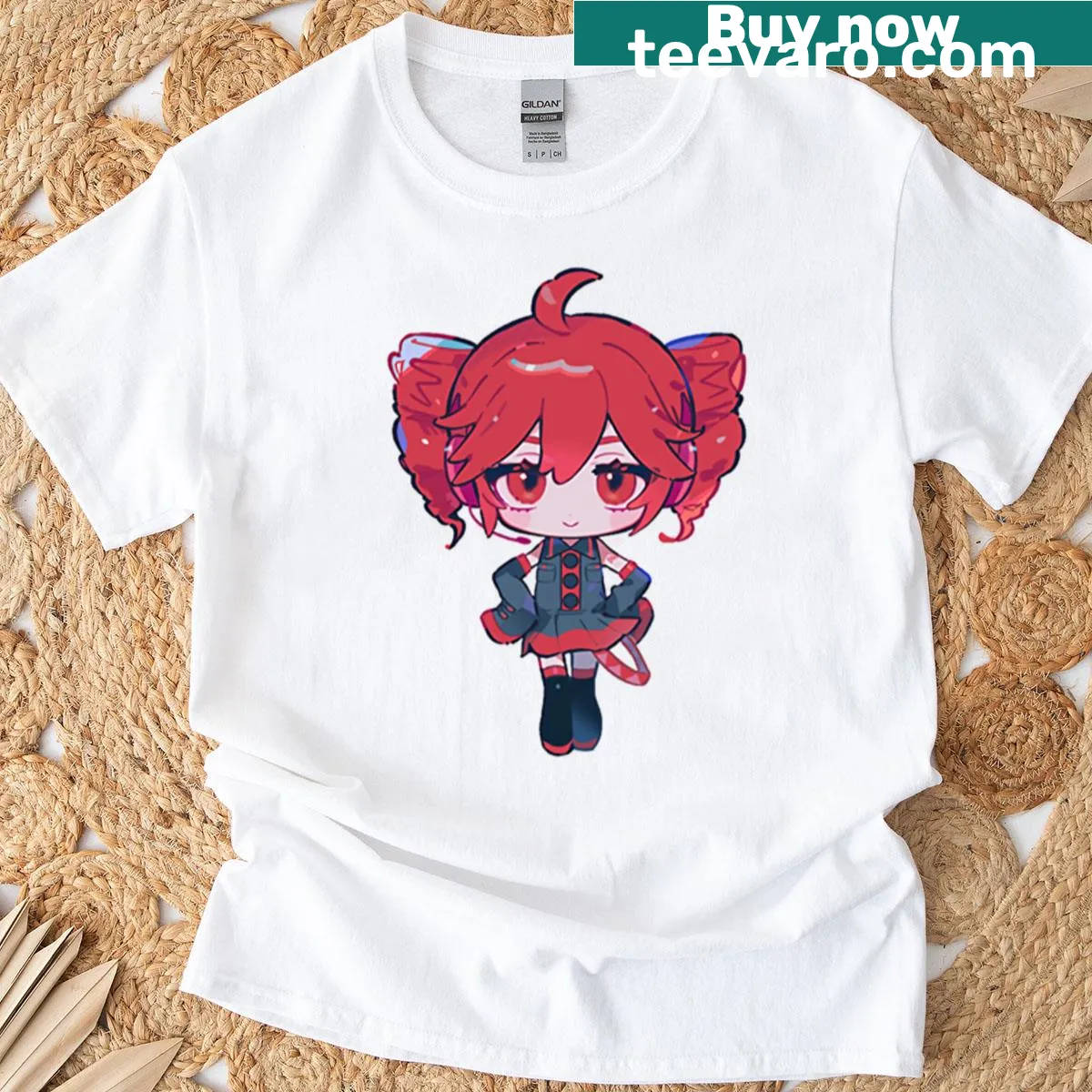 Kawaii martial arts T-shirt with green belt dumpling design — on a men's t-shirt