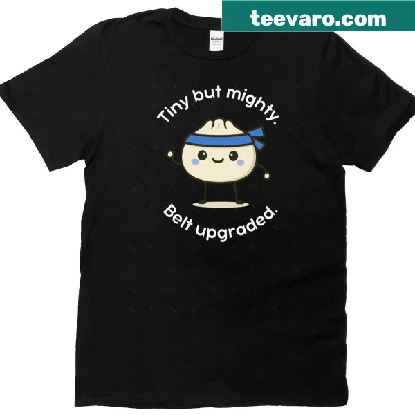 Kawaii dumpling design with blue belt for martial arts shirt