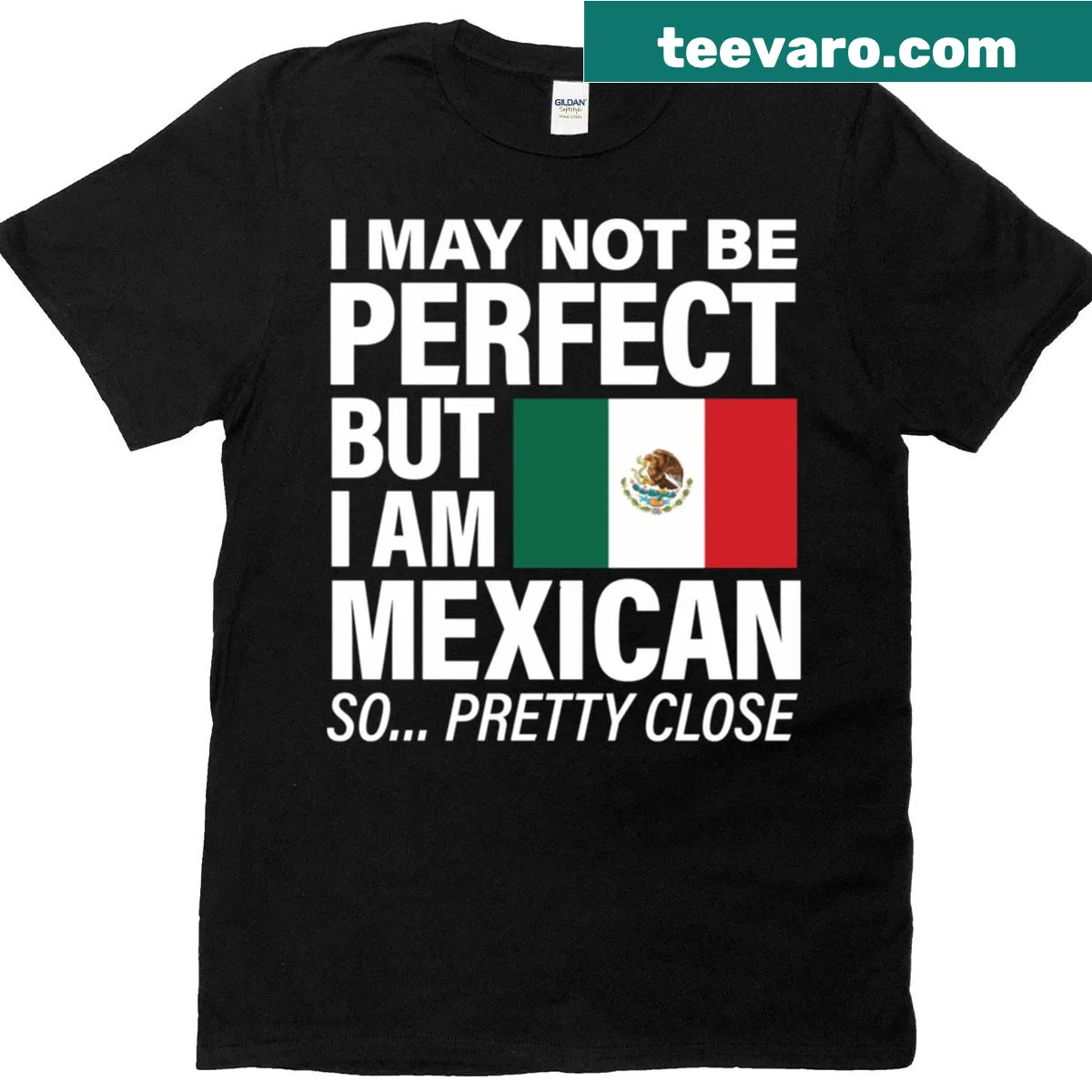 T-shirt featuring the phrase 'Pretty Close To Perfect' celebrating heritage — on a men's t-shirt