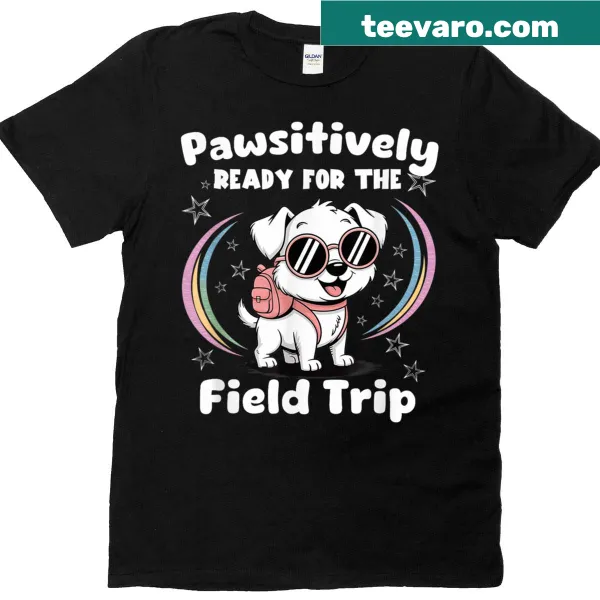 Teacher t-shirt with a fun dog design for field trips