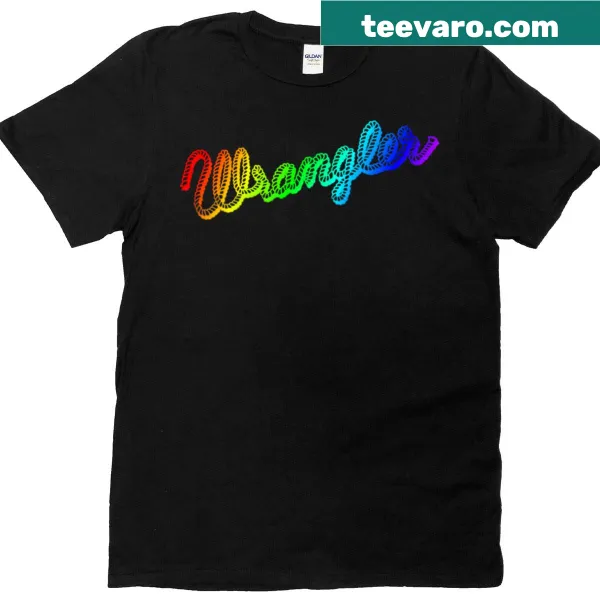 Graphic t-shirt with 'Wrangler' and rainbow design