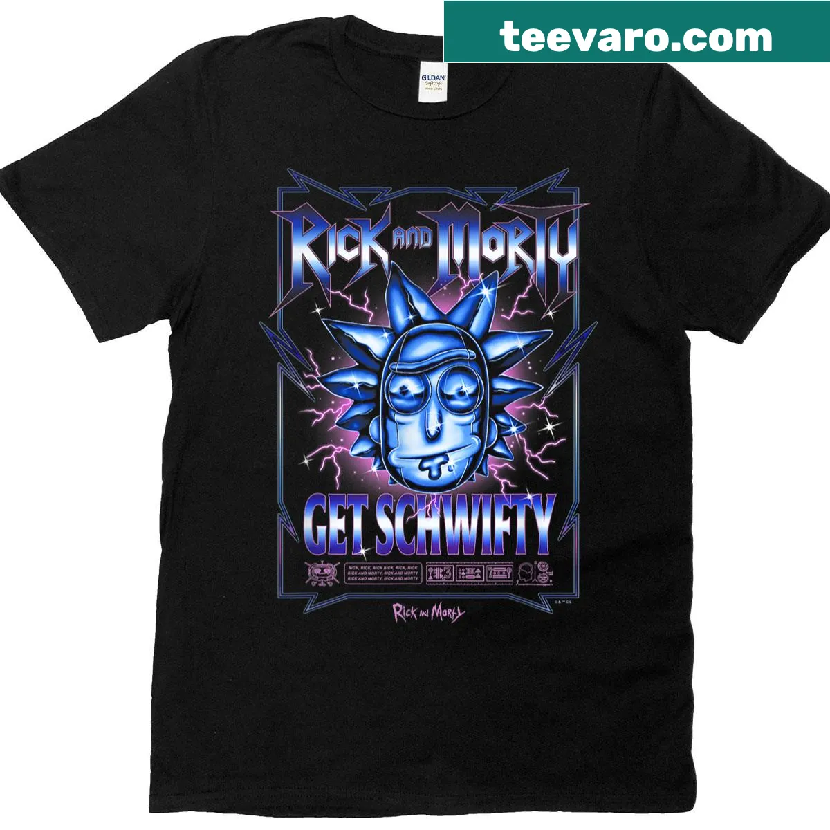 Get Schwifty graphic on vintage retro T-shirt — on a men's t-shirt