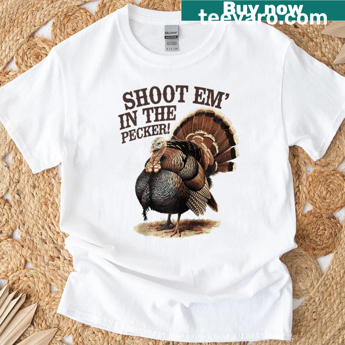Edgy hunting tee with bold text — on a men's t-shirt