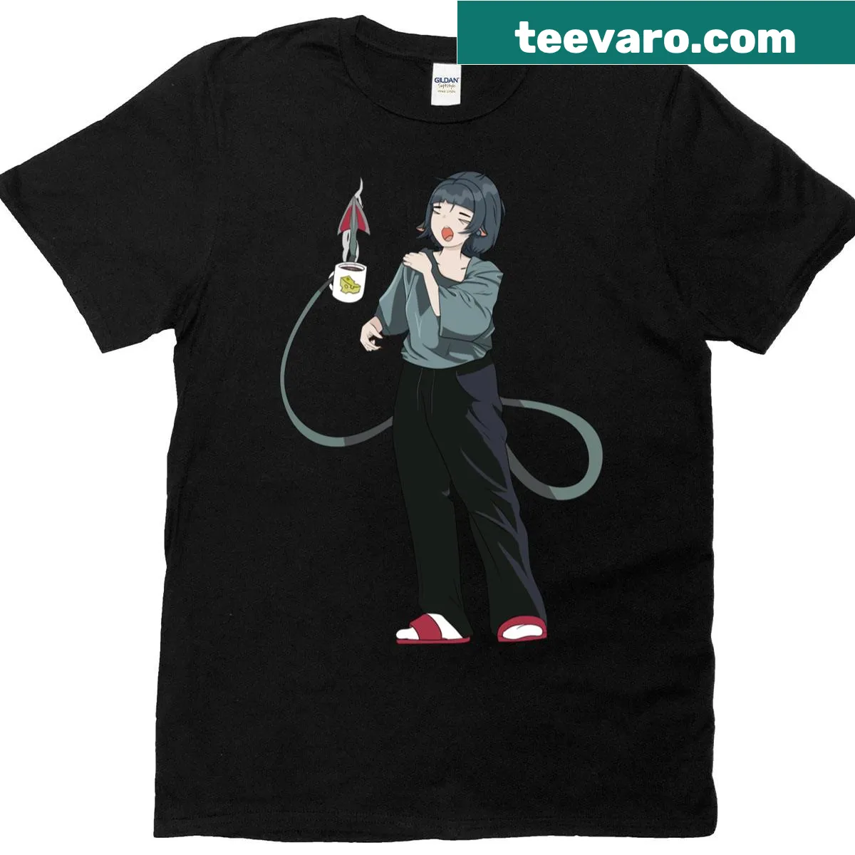 Oversized t-shirt with the playful saying 'Sleepy Jane Doe' in typography — on a men's t-shirt