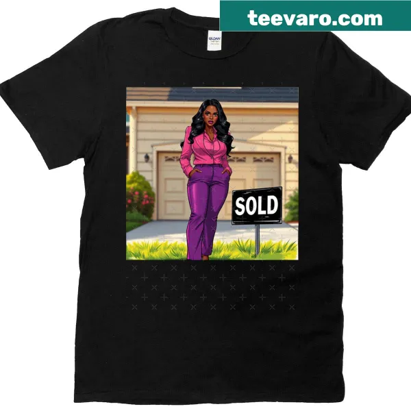 Oversized T-shirt featuring 'Sold Real Estate Boss' typography