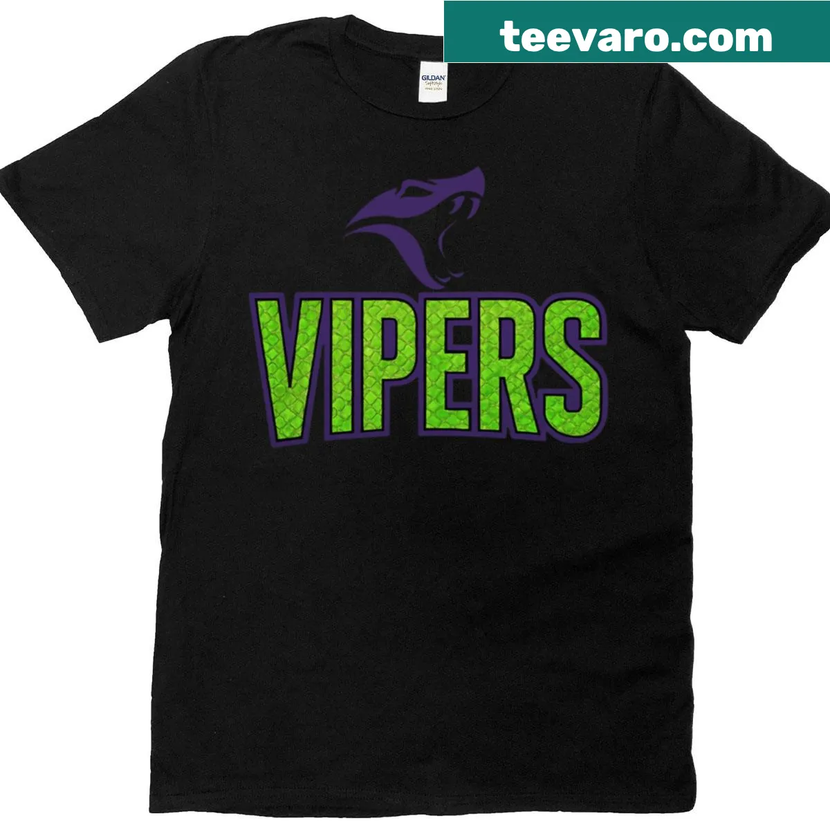 Oversized T-shirt featuring the Vipers logo — on a men's t-shirt