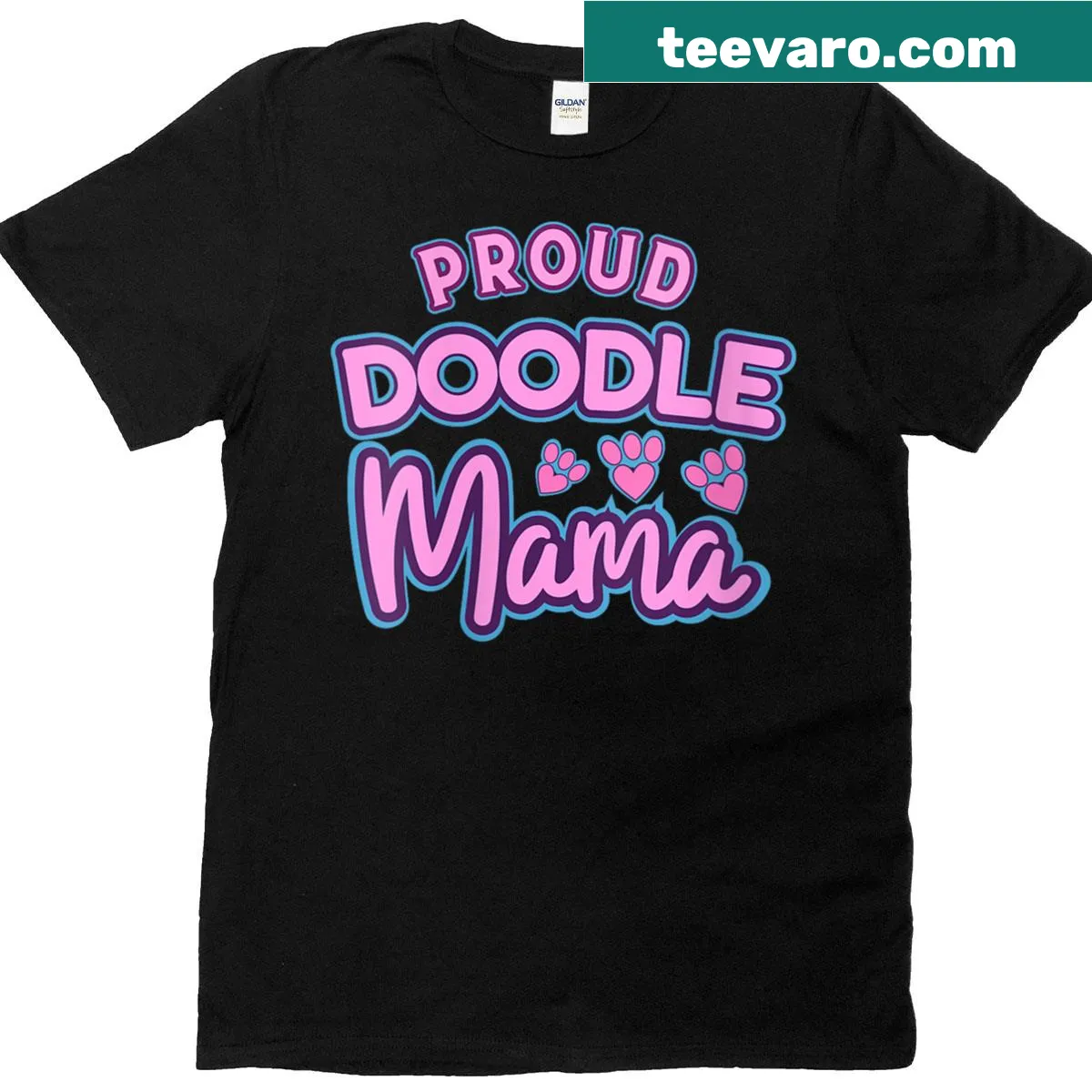 Cute doodle-themed t-shirt for dog lovers — on a men's t-shirt