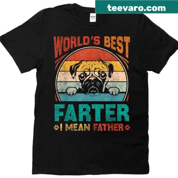 Funny t-shirt with 'Worlds Best Farter I Mean Father' text