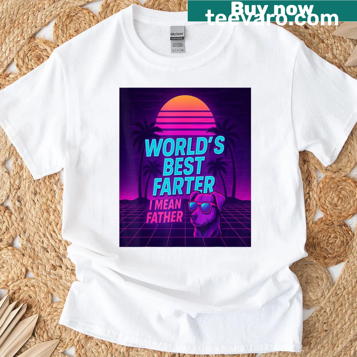 Funny Father's Day t-shirt featuring humorous saying and dog graphics — on a men's t-shirt
