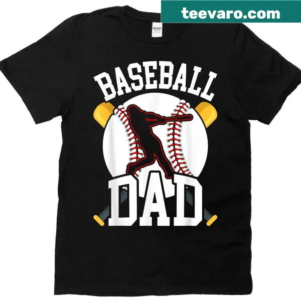 Funny Baseball Dad t-shirt with bold typography
