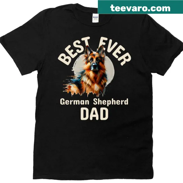 T-shirt for German Shepherd dads with proud text