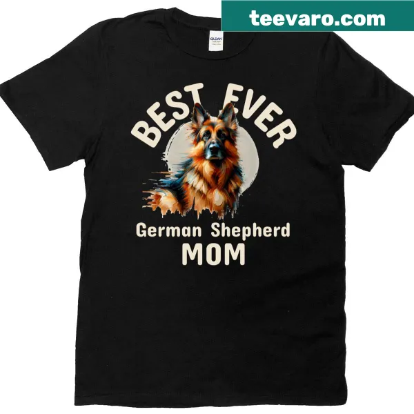 Oversized t-shirt for German Shepherd moms with proud text
