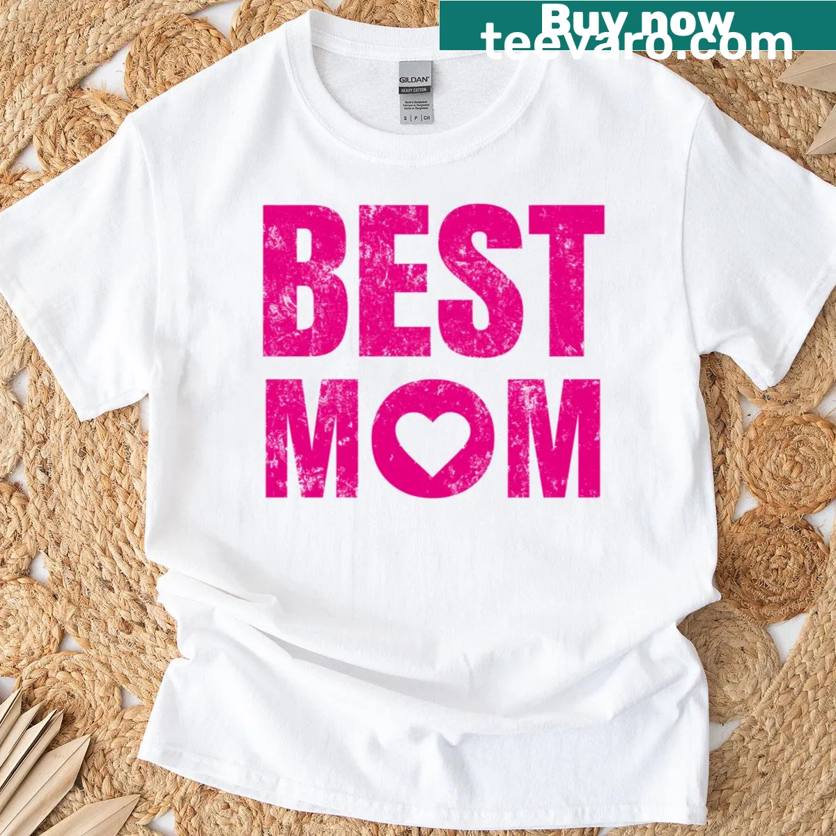 T-shirt with beautifully designed text Best Mom for everyday wear — on a men's t-shirt
