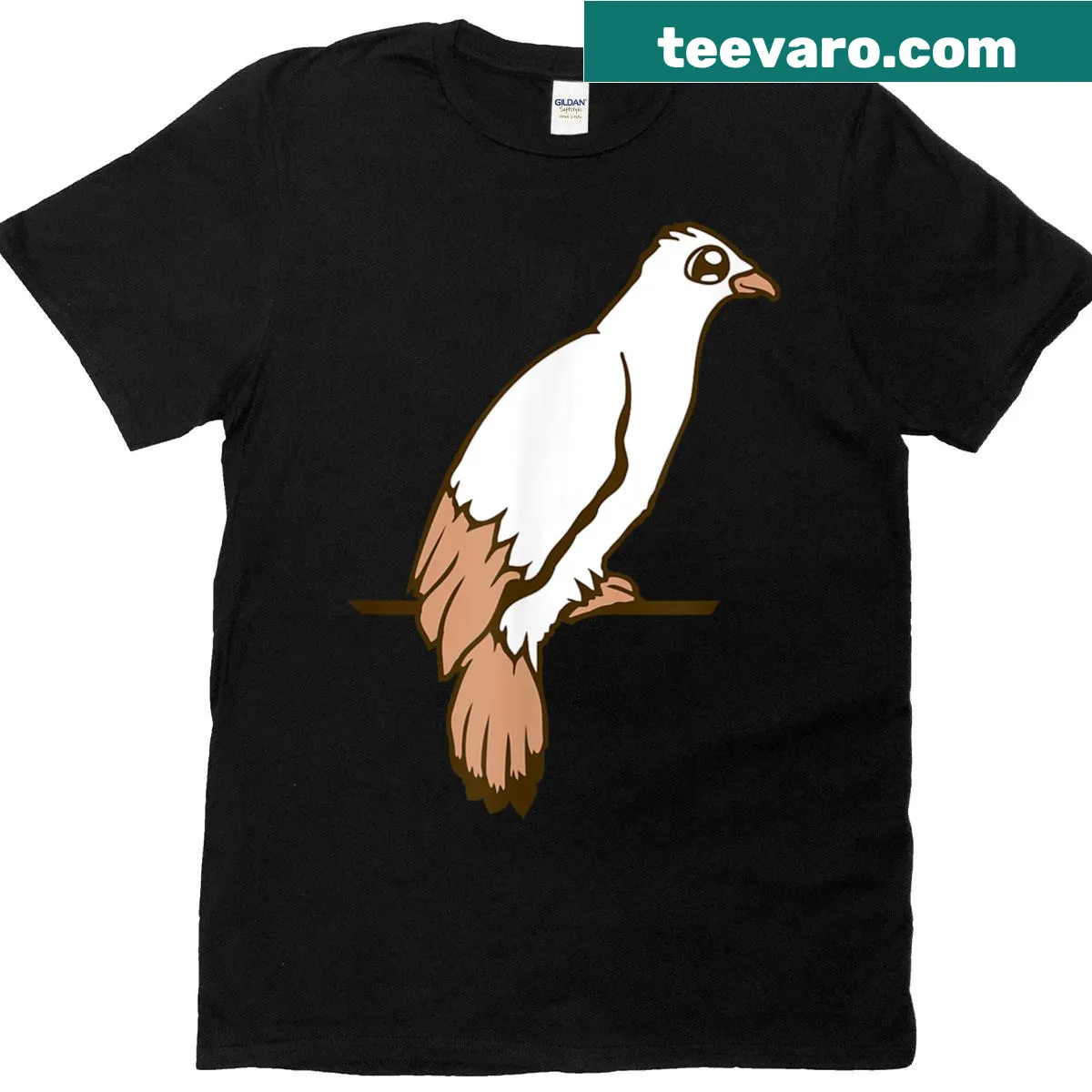 Cute cartoon birds graphic on t-shirt featuring multiple bird species — on a men's t-shirt