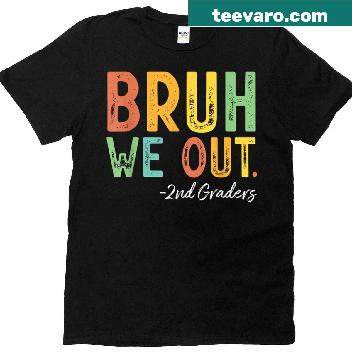 Graduation t-shirt for 2nd graders with fun typography — on a men's t-shirt