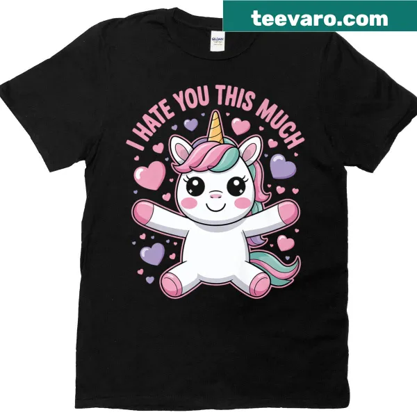 Cute unicorn with a cheeky saying on a premium T-shirt