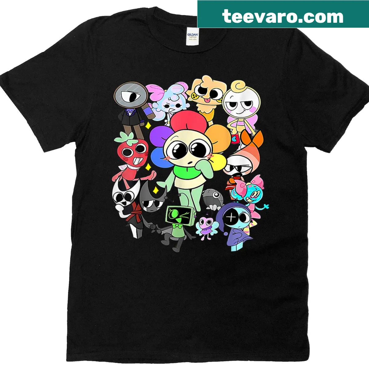 Cartoon t-shirt for birthday celebrations inspired by Dandy's world. — on a men's t-shirt