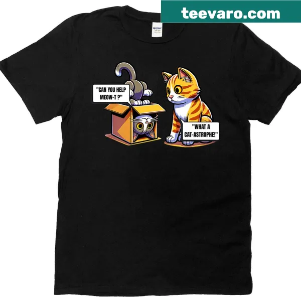 Cute cat meme and pun graphic t-shirt