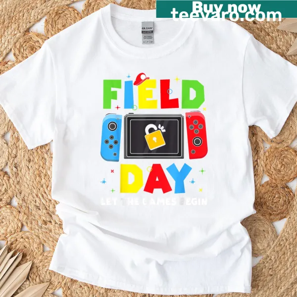 Field Day 2025 themed tee with playful gaming graphics