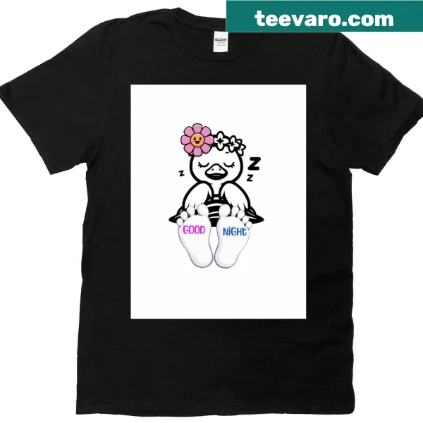 Graphic t-shirt featuring 'Good Night' text for relaxing evenings