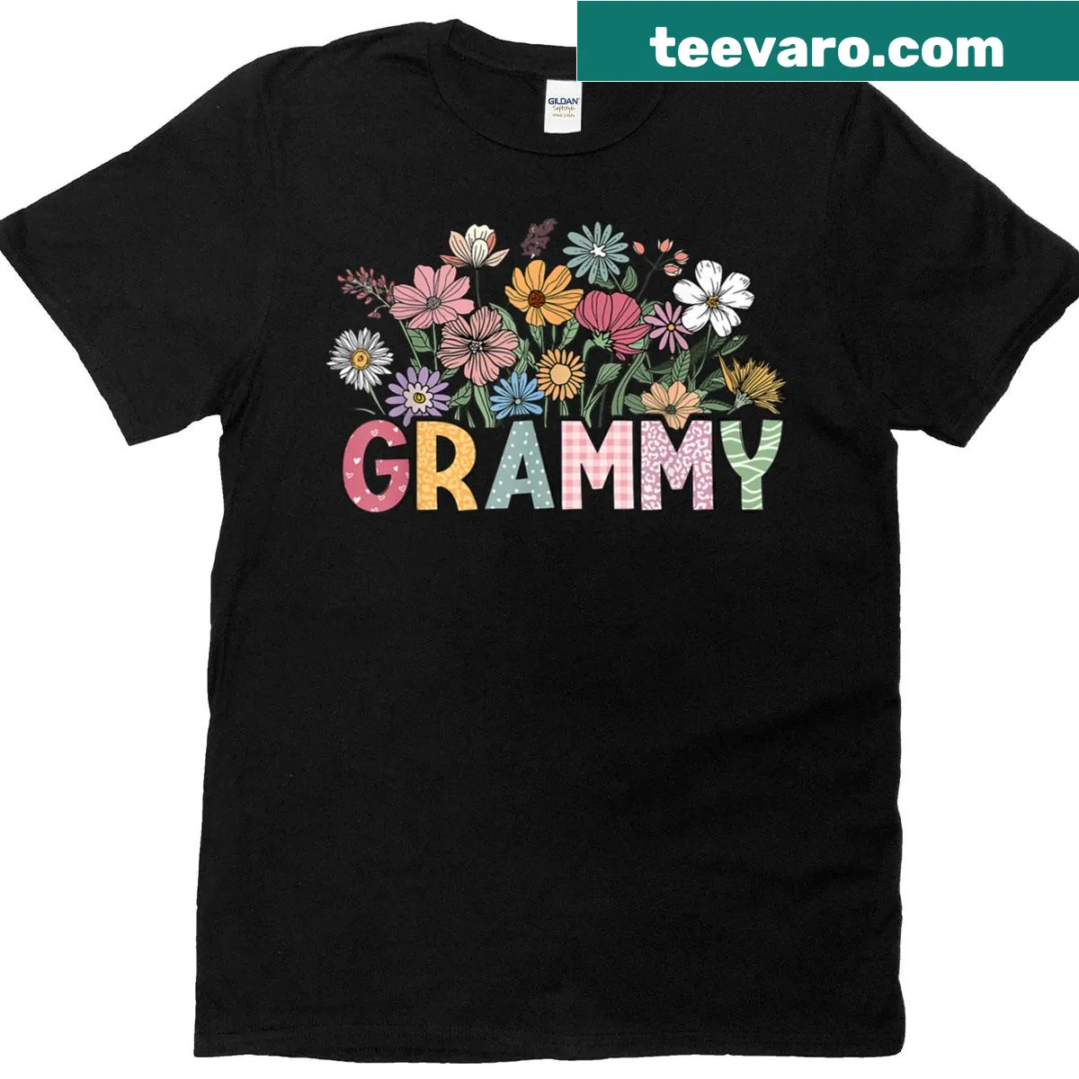 Wildflower design t-shirt for grandmothers on Mother's Day — on a men's t-shirt