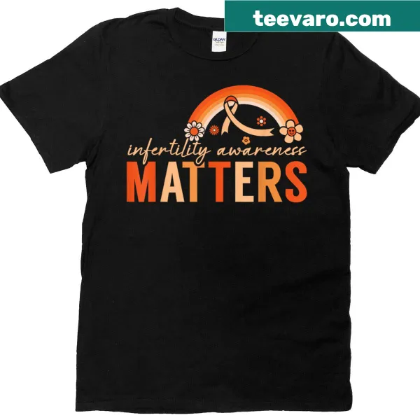 Infertility Awareness Week T-shirt with rainbow design