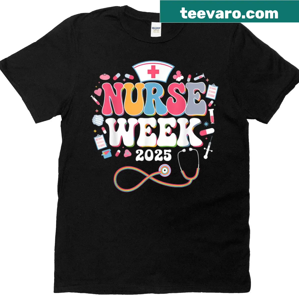 Nurse Week t-shirt honoring healthcare professionals — on a men's t-shirt