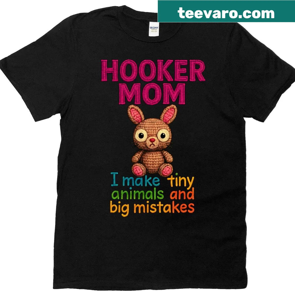Funny T-shirt for moms with text about making tiny animals — on a men's t-shirt