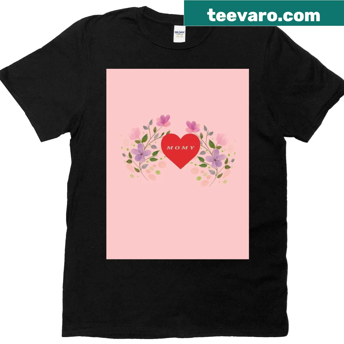 Cute graphic T-shirt with 'I Love Momy' text — on a men's t-shirt