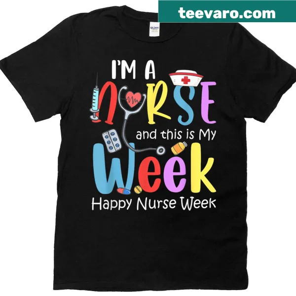 Cute Nurse Life t-shirt celebrating Nurse Week with cheerful text