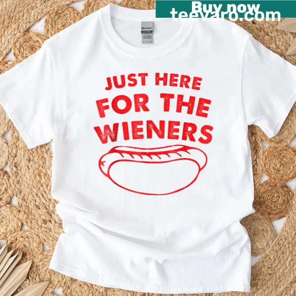 Funny hot dog graphic with text for a Fourth of July shirt