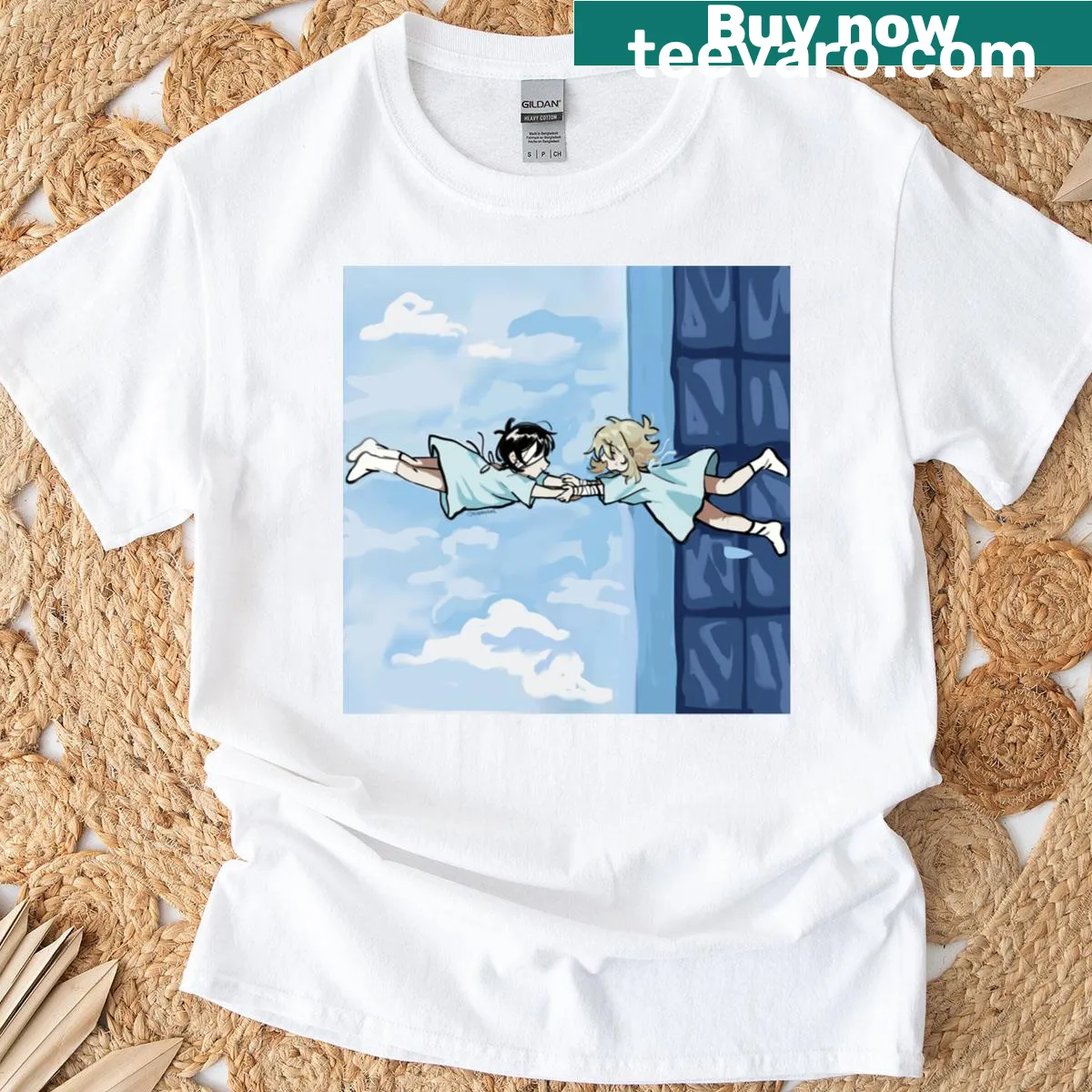 Premium T-shirt featuring serene design inspired by the Omori game — on a men's t-shirt