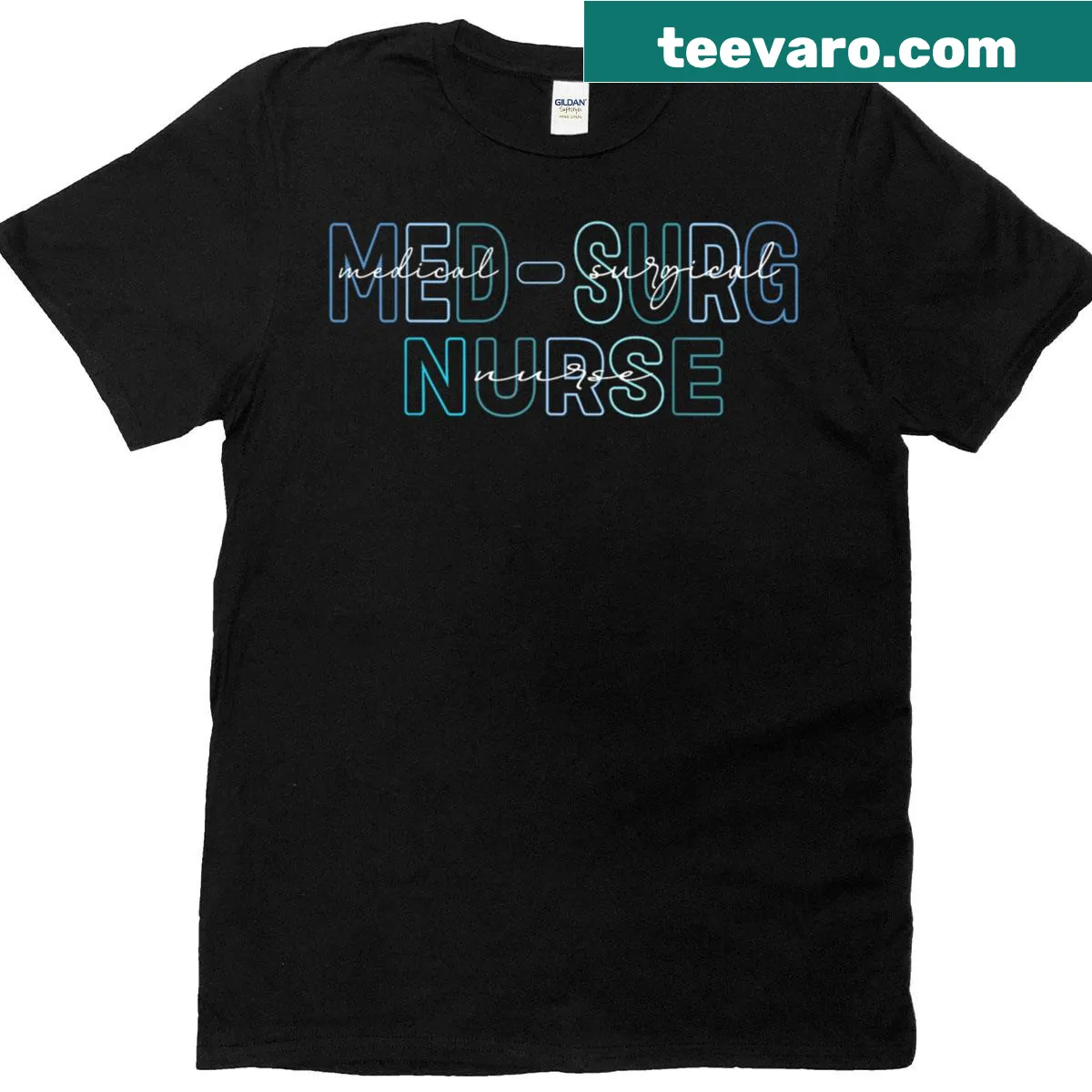 Illustrated T-shirt for Med Surg Nurses celebrating Nurses Week — on a men's t-shirt