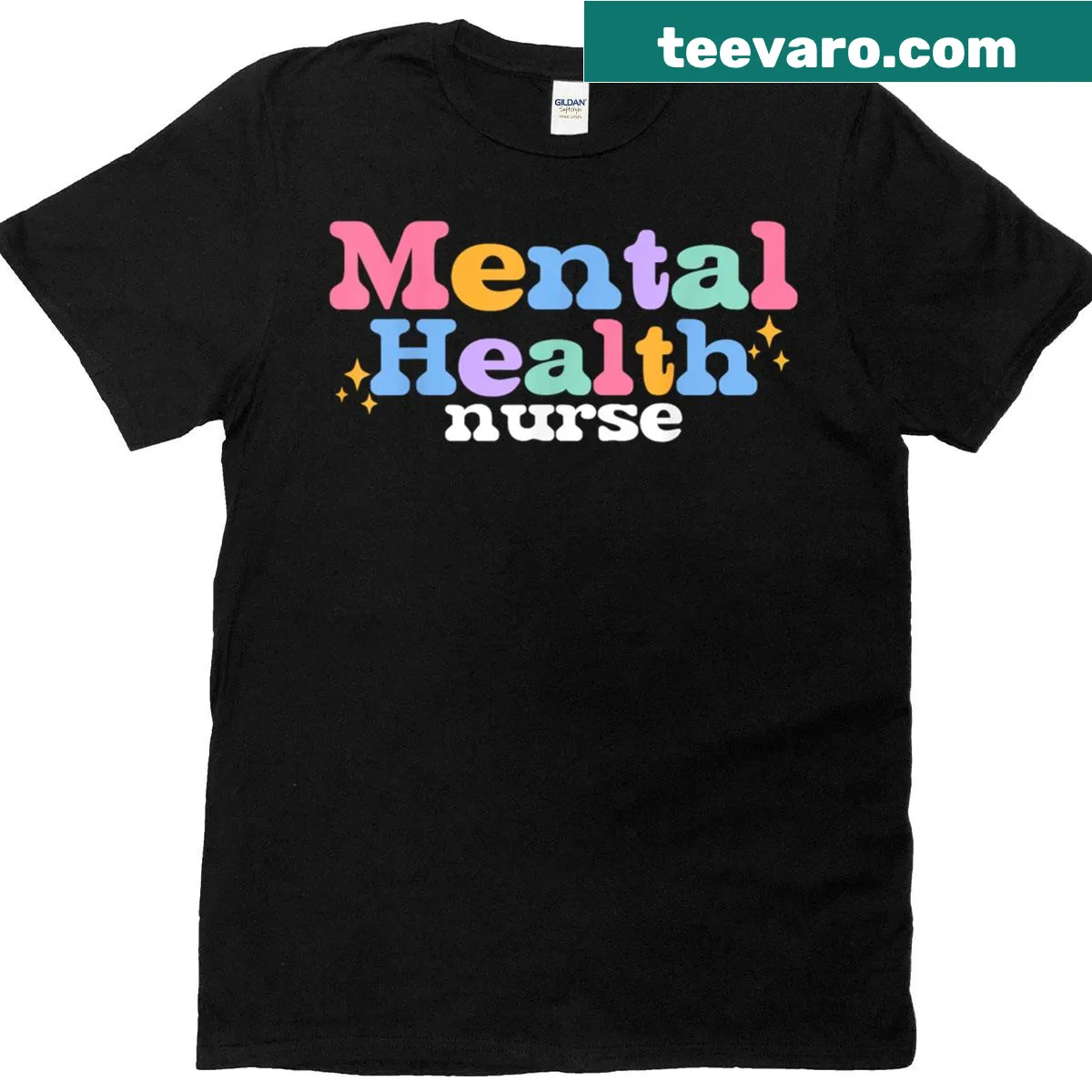 Cute cartoon T-shirt for mental health nurses featuring playful imagery — on a men's t-shirt