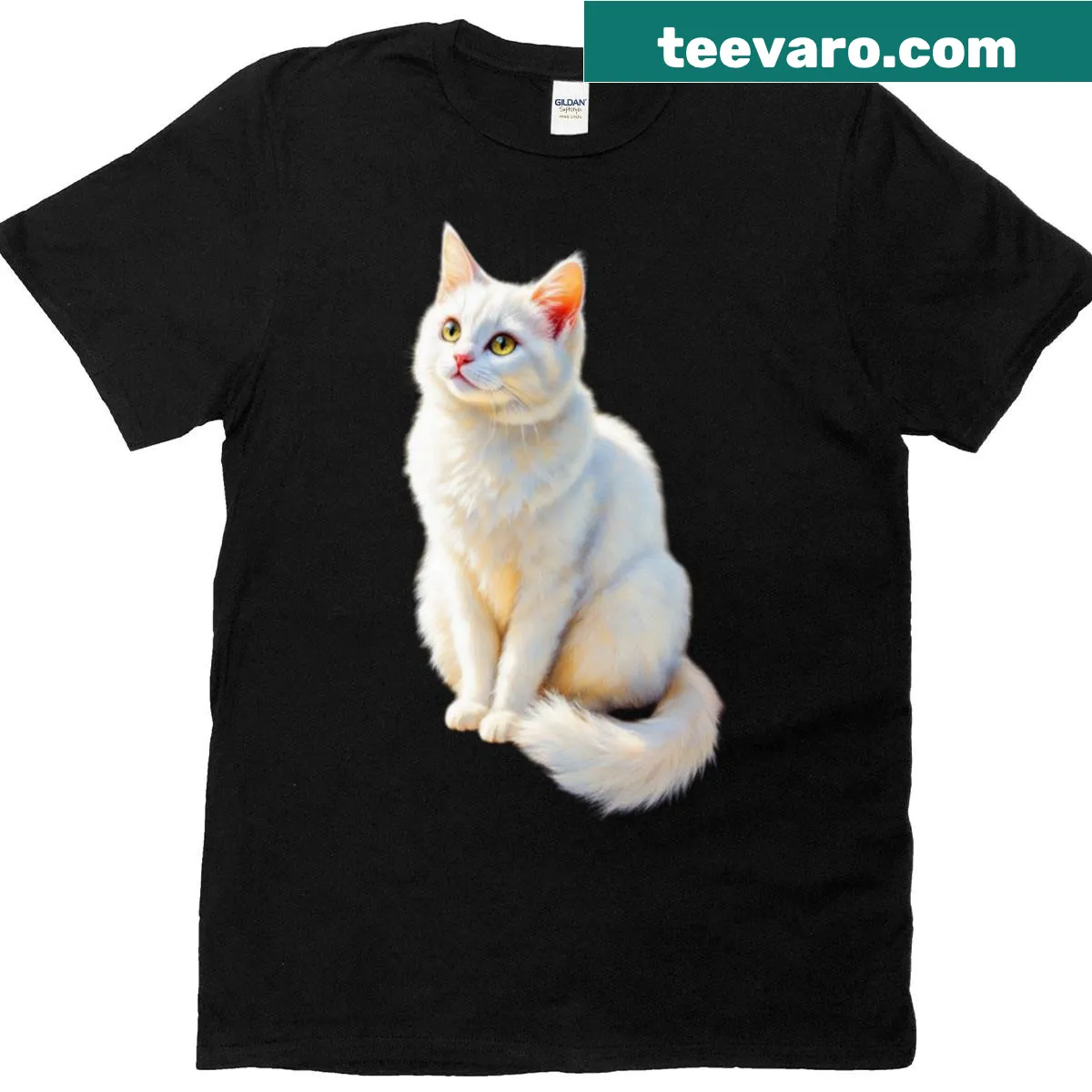 Typography T-shirt with 'Meow Means I Love You' text — on a men's t-shirt