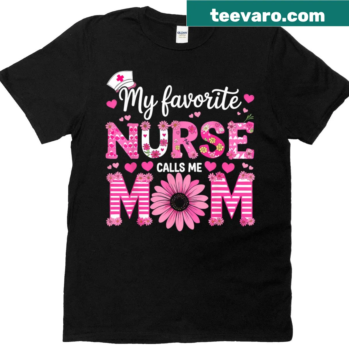 T-shirt with the phrase 'My Favorite Nurse Calls Me Mom Of Nurse' — on a men's t-shirt