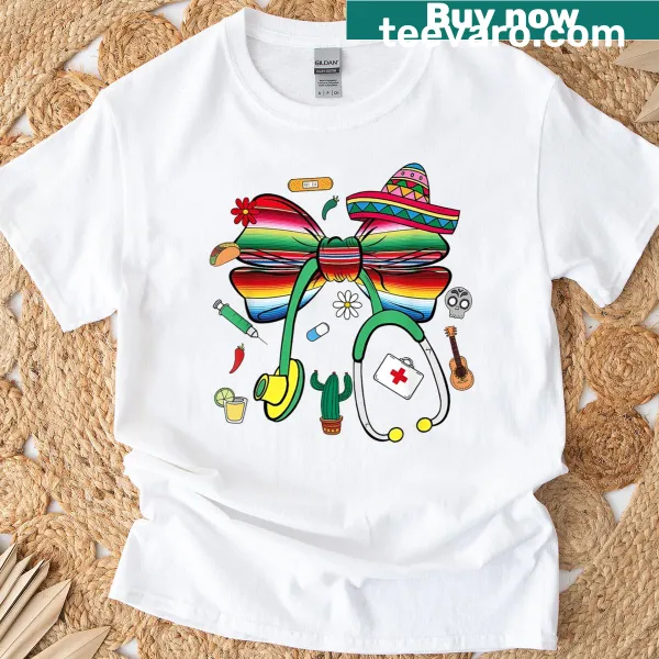 Funny Cinco de Mayo nursing graphic T-shirt