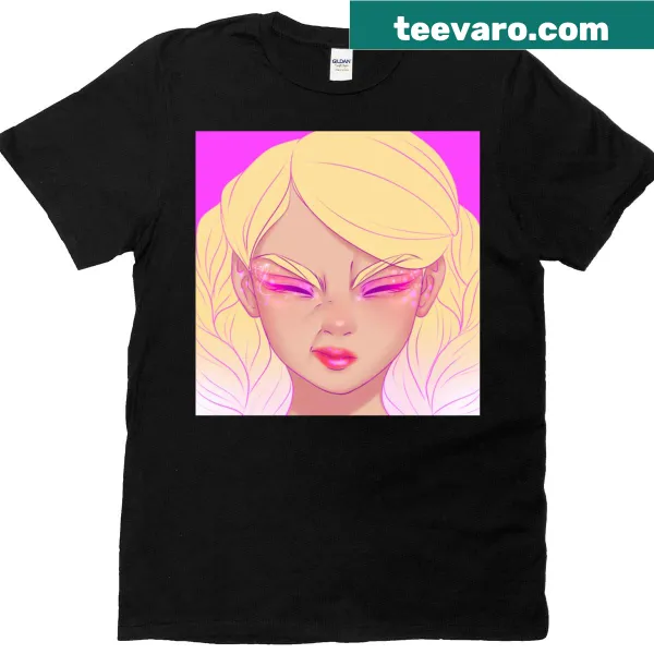 Oversized t-shirt with the phrase 'Pink Girl' in playful typography