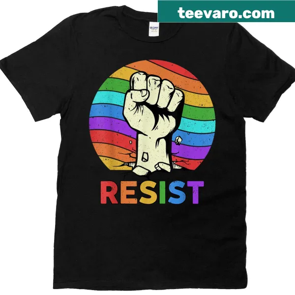 Rainbow design with the word 'Resist' for LGBTQ pride