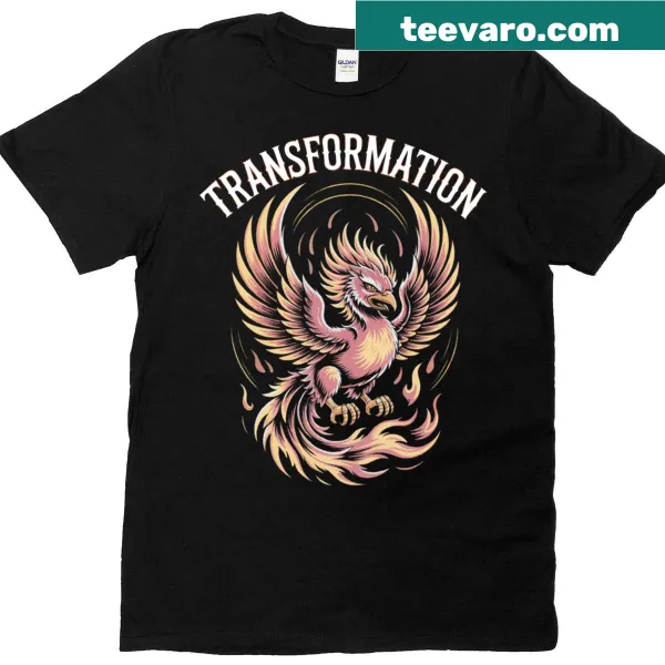 Phoenix illustration on a motivational T-shirt.