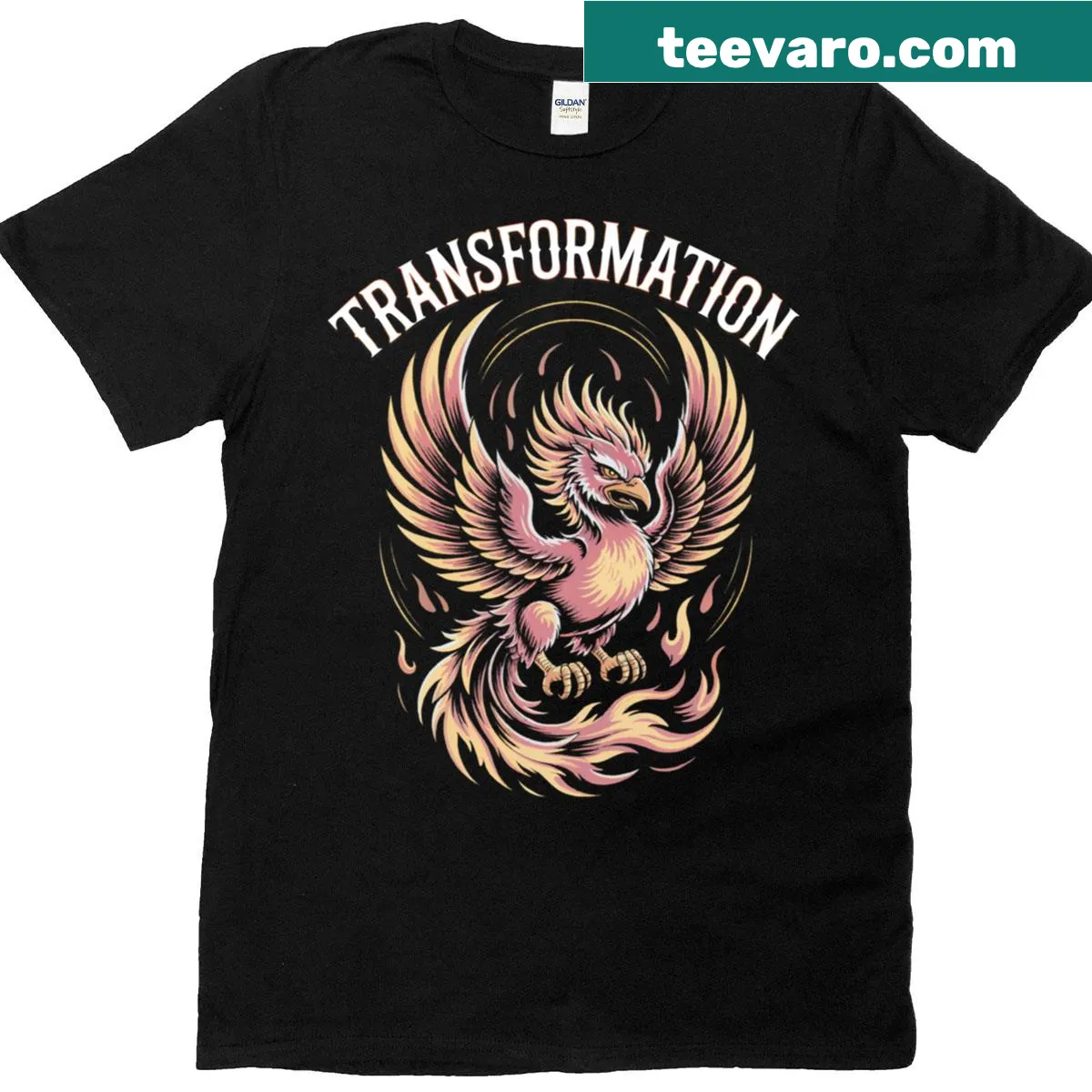 Phoenix illustration on a motivational T-shirt. — on a men's t-shirt