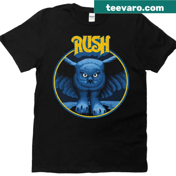 Rush Band graphic T-shirt featuring iconic rock imagery