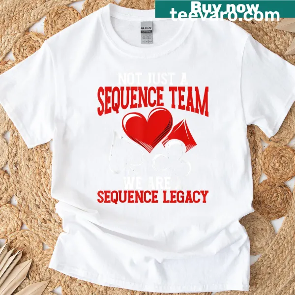 Fun Sequence Tournament Lover t-shirt with playful typography