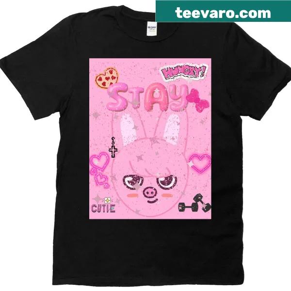 Cartoon Dwaekki Skzoo T-shirt with playful design