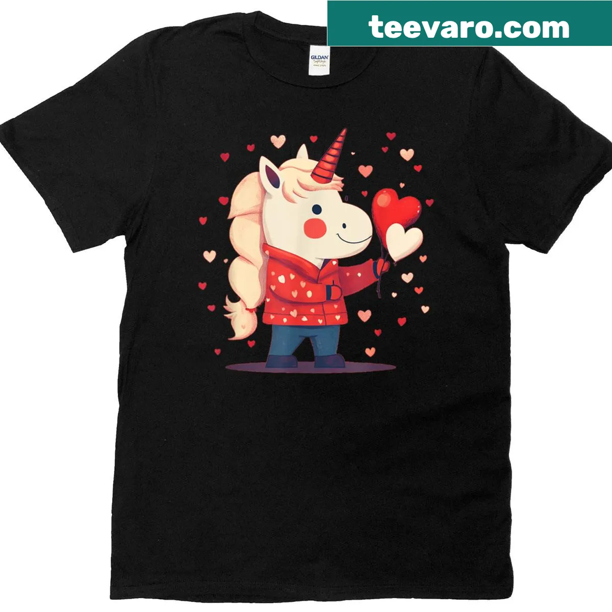 Hilarious Valentine's unicorn graphic T-shirt — on a men's t-shirt