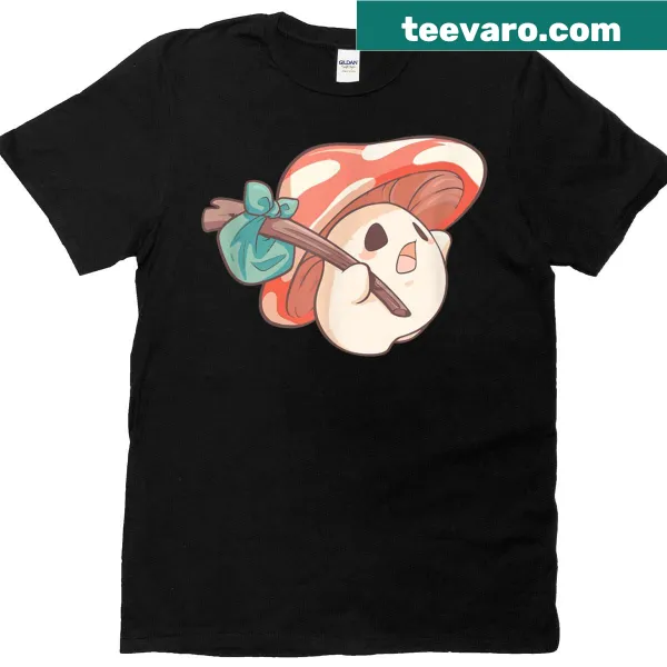 Cute cartoon mushroom character T-shirt for kids