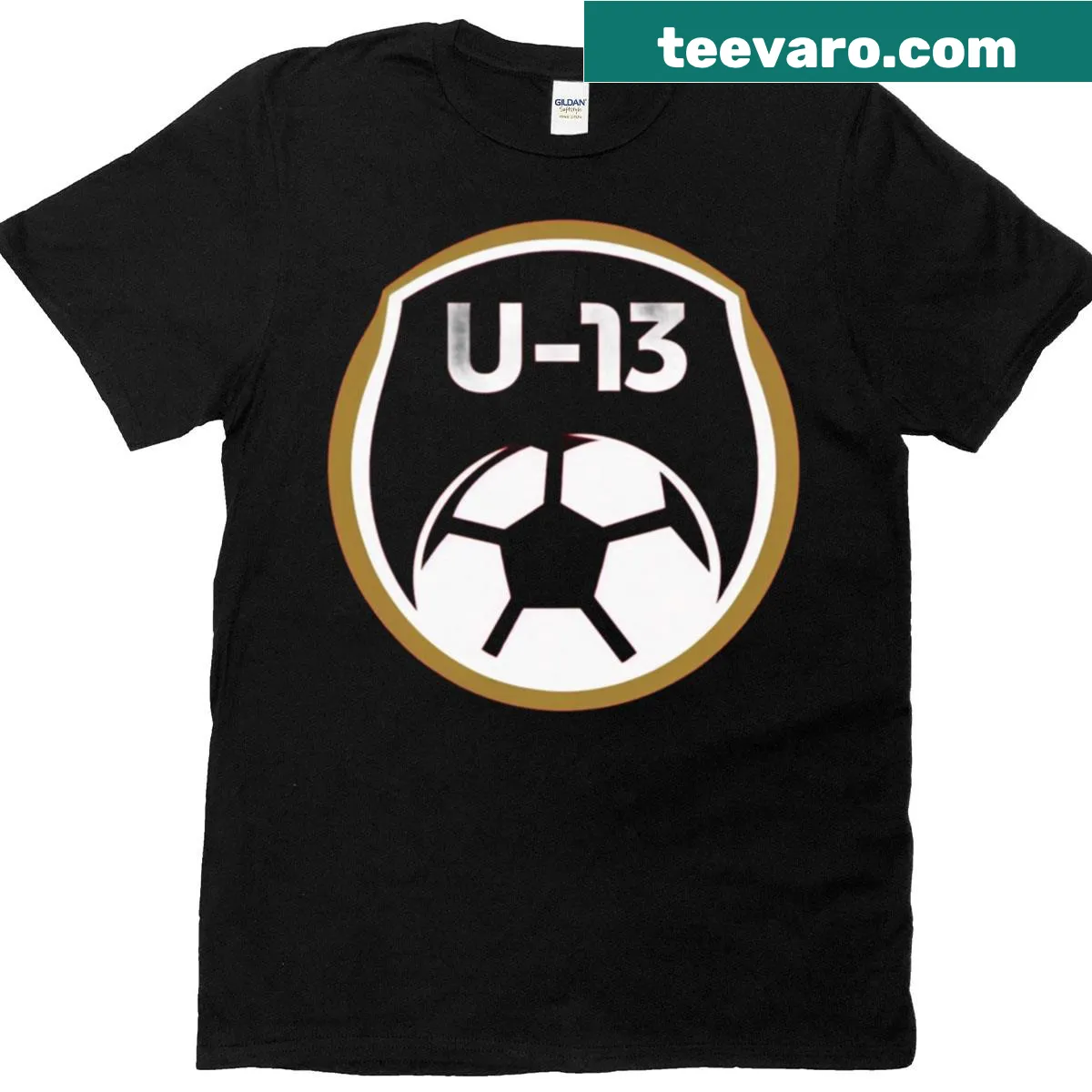 U-13 Soccer Club logo T-shirt for young athletes — on a men's t-shirt