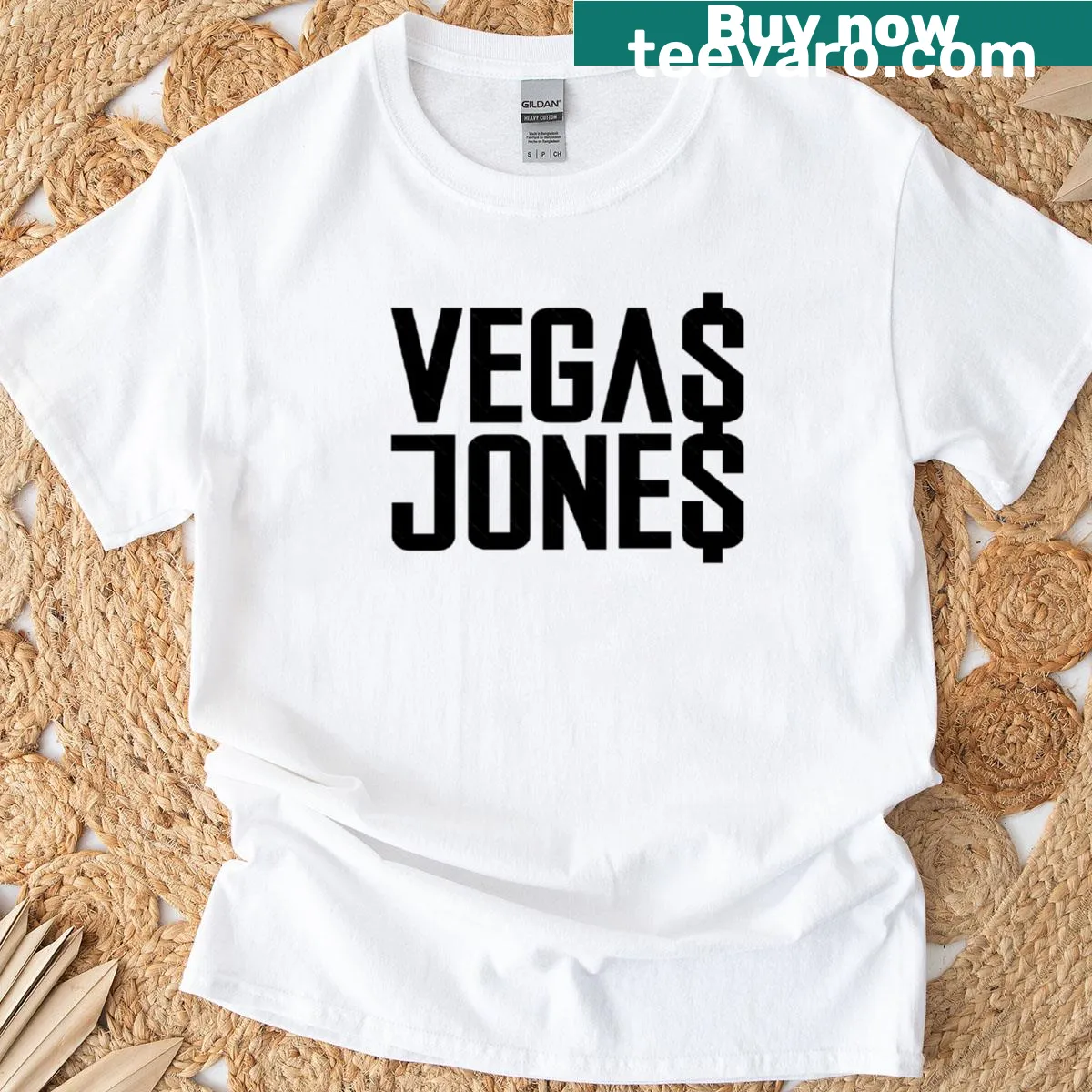 Illustration of Vegas Jones, the Italian rapper on a T-shirt. — on a men's t-shirt