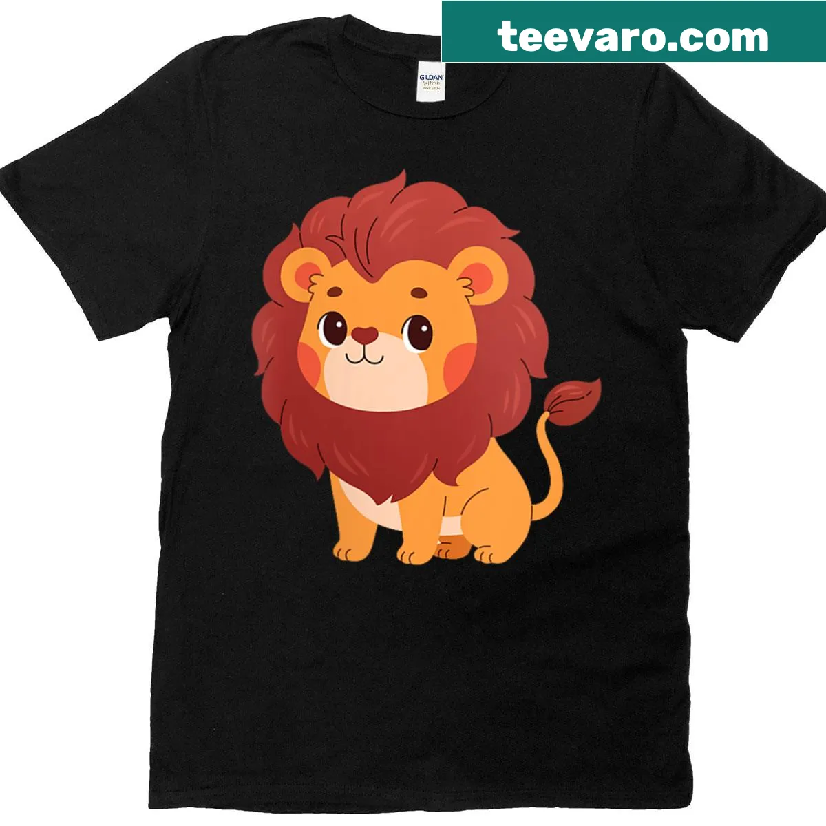 Cute cartoon lion design T-shirt for kids — on a men's t-shirt
